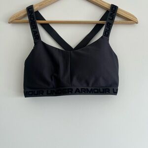 Under Armour Women's Black Sports Bra with Logo Straps